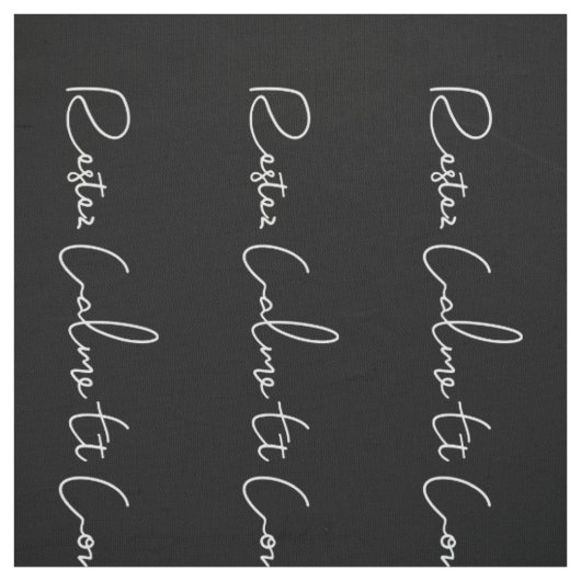 白黒スフランスのクリプトKeep Calm and Carry On ファブリック (見本)