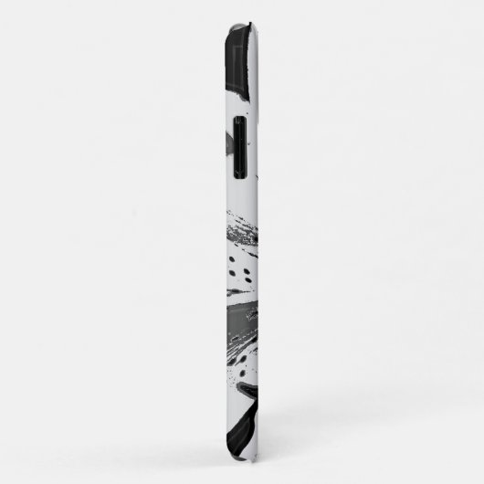 白黒スプラッシュ抽象芸術通りアートスタイル Case-Mate iPhoneケース (裏面/右)