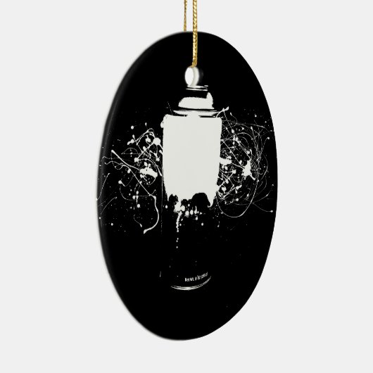 白黒スプレー式塗料は芸術をはね飛ばすことができます セラミックオーナメント (右)