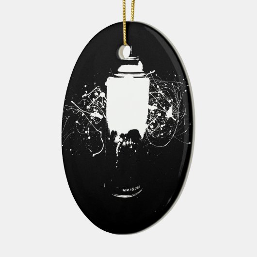 白黒スプレー式塗料は芸術をはね飛ばすことができます セラミックオーナメント (左)