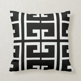 白黒スペインのなタイル クッション
