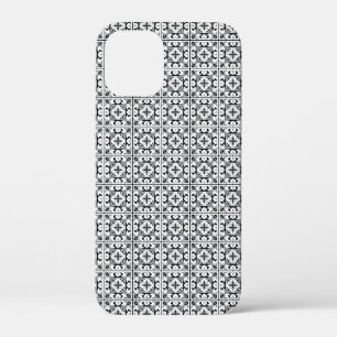 白黒スペインのスタイルタイル iPhone 12 MINI ケース