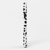 白黒スポットパターン金ゴールドモノグラム Case-Mate iPhoneケース (裏面/右)