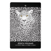 白黒スポットヒョウ印刷 ミニクリップボード (裏面)