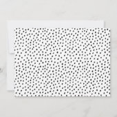 白黒スポットモダンウェディング日付を保存 セーブザデート (裏面)