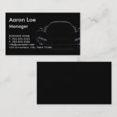 白黒スポーツカーモダンの名刺 名刺 (正面/裏面)