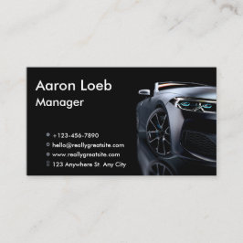 白黒スポーツカーモダンの名刺 名刺