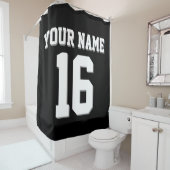 白黒スポーツジャージーチームジャージー シャワーカーテン (インサイチュ)