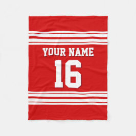 白黒スポーツジャージー フリースブランケット