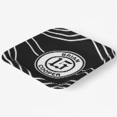 白黒スポーツテーマ紙プレート ペーパープレート (傾斜あり)