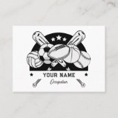 白黒スポーツ 名刺 (正面)