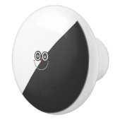白黒スマイル顔セラミックノブ セラミックノブ (右)