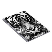 白黒スマトラボルネオタイガーアイアートワーク ノートブック (右側)