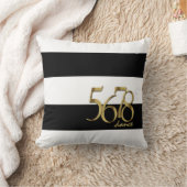 白黒スモダンダンスストライプタイポグラフィ クッション (ブランケット)