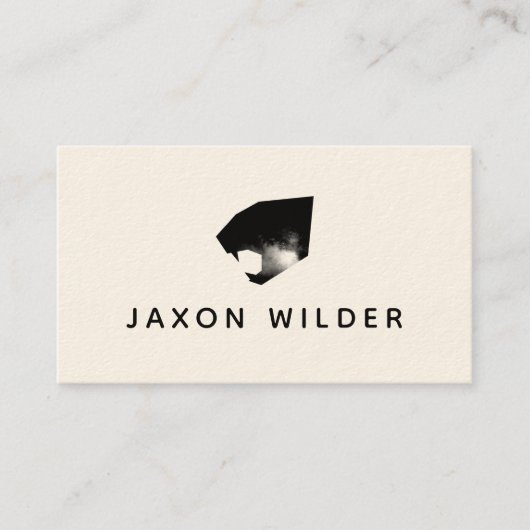 白黒スモーククラウドジャガーミニマルル 名刺 (正面)