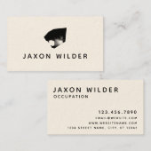 白黒スモーククラウドジャガーミニマルル 名刺 (正面/裏面)