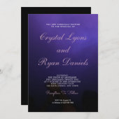 白黒スモーク結婚式招待状 招待状 (正面/裏面)