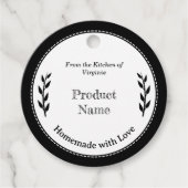 白黒スモールビジネスメッセージカード フェイバータグ (正面)