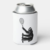 白黒スロクラシックスとテニスラケット 缶クーラー (缶裏面)