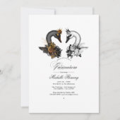 白黒スワンスキンセアニラ 招待状 (正面)