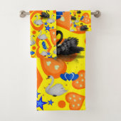 白黒スワンズ手洗い手洗いタオルのセット バスタオルセット (インサイチュ)