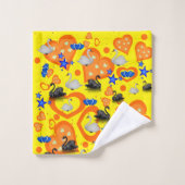 白黒スワンズ手洗い手洗いタオルのセット バスタオルセット (ウォッシュタオル)