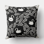 白黒スワンAny Color クッション (裏面)