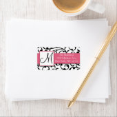 白黒スワールダマスク住所 シール (インサイチュ)