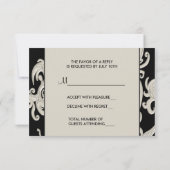 白黒スワールバースデーパーティーSVP 出欠カード (裏面)