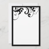 白黒スワールフレーム結婚式招待状 招待状 (裏面)