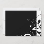 白黒スワール企業のパーティの招待状 招待状 (裏面)