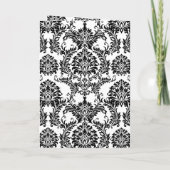 白黒スワール写真の二重折結婚り 招待状 (裏面)