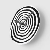 白黒スワール壁時計 ラウンド壁時計 (傾斜)