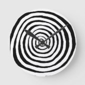 白黒スワール壁時計 ラウンド壁時計 (正面)