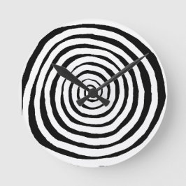 白黒スワール壁時計 ラウンド壁時計