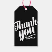 白黒スワール結婚式の引き出物サンキューギフトラベル ギフトタグ (正面)