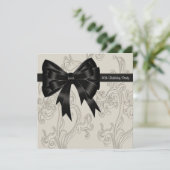 白黒スワール40th誕生日パーティー 招待状 (スタンド正面)