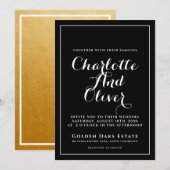 白黒ス結婚クリプト 招待状 (正面/裏面)