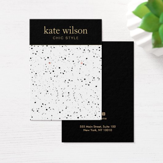 白黒セラミックイヤリングディスプレイカード (デスク)