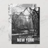 白黒セントラルパークニューヨーク ポストカード (正面/裏面)