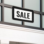 白黒セールのサイン  横断幕 (ビルの外側)