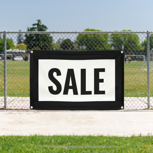 白黒セールのサイン  横断幕 (インサイチュ)