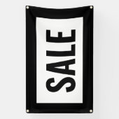 白黒セールのサイン  横断幕 (縦)