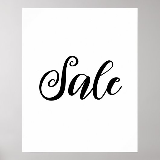 白黒セールの看板，小売店ポスター ポスター (正面)