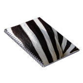 白黒ゼブラのヘアのストライプ ノートブック (右側)
