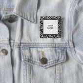 白黒ゼブラの写縁ど真 缶バッジ (インサイチュ)