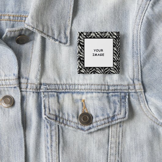 白黒ゼブラの写縁ど真 缶バッジ (インサイチュ)