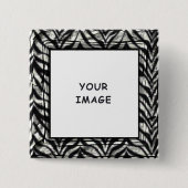 白黒ゼブラの写縁ど真 缶バッジ (正面)