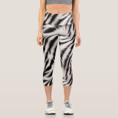 白黒ゼブラアニマルプリント カプリレギンス (正面)