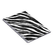 白黒ゼブラアニマルプリント ノートブック (右側)